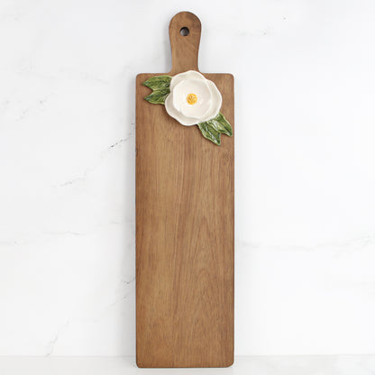 Mango Wood Paddle Board with Ceramic Magnolia