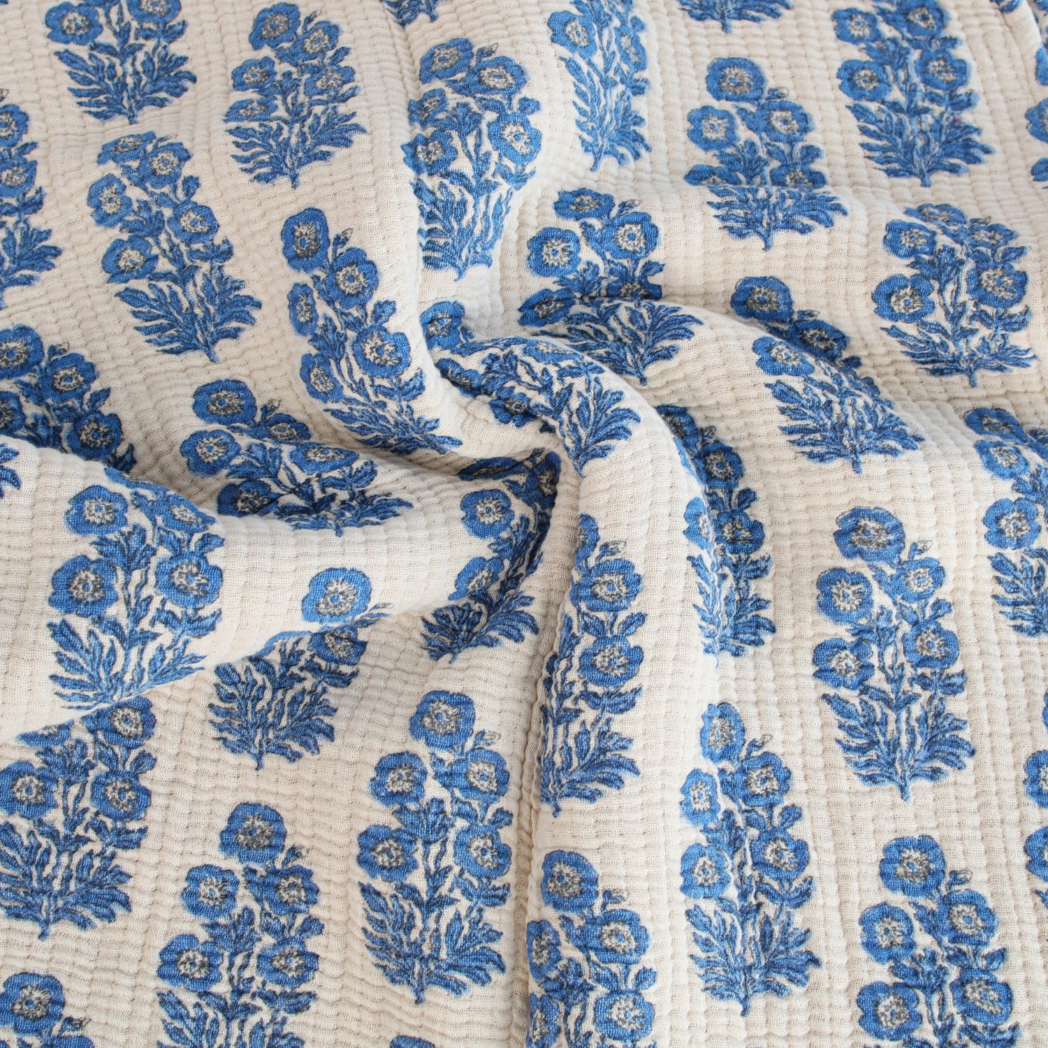 Blue Medallion Floral Throw