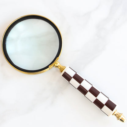 Check Handle Magnifying Glass - Interior Delights