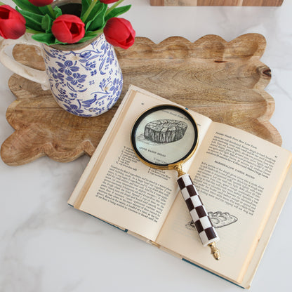 Check Handle Magnifying Glass - Interior Delights