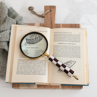 Check Handle Magnifying Glass - Interior Delights