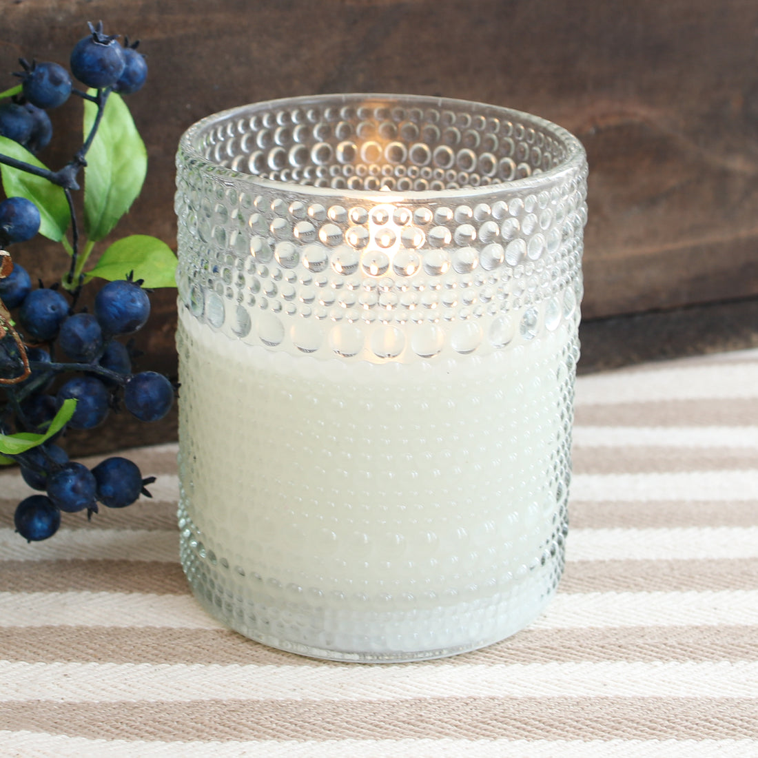 3.35" x 4" Hobnail Flameless Candle