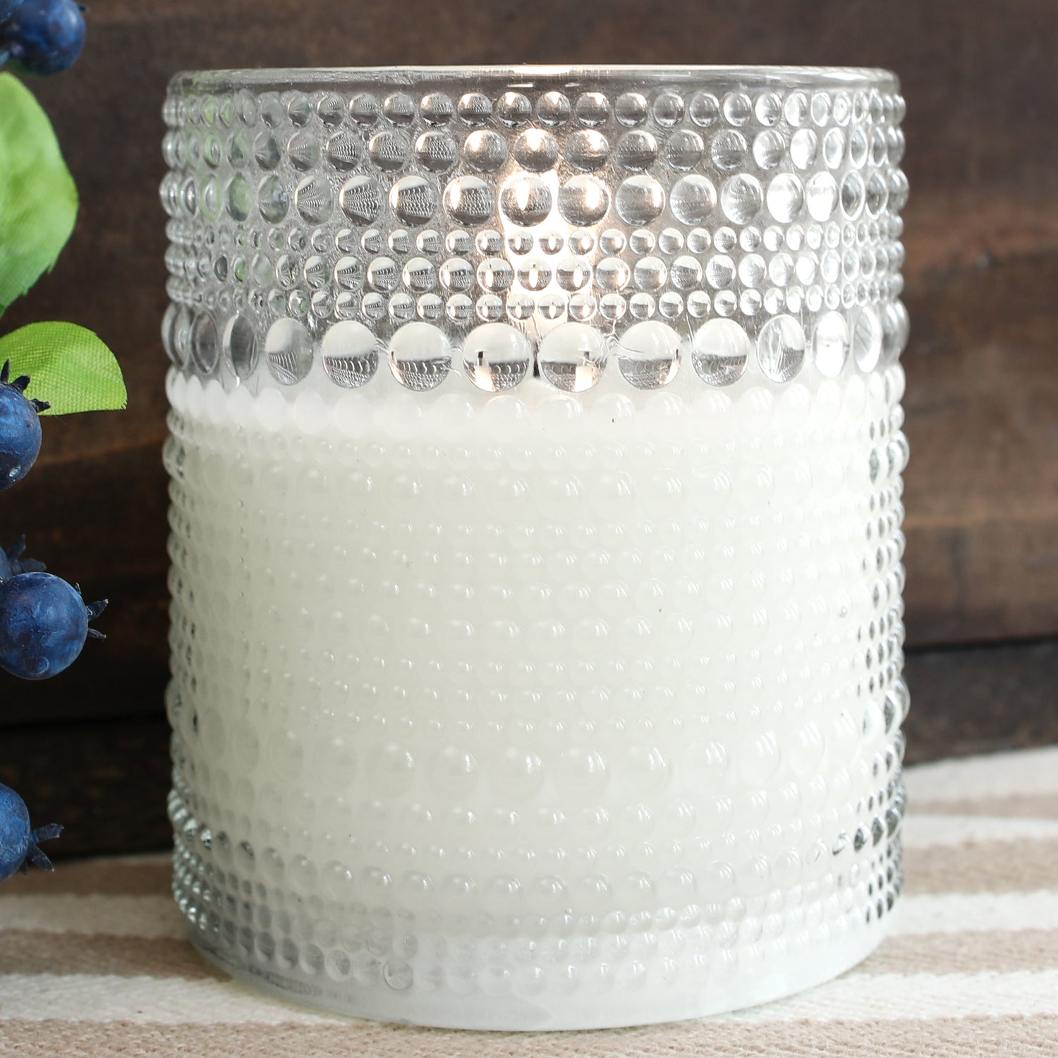 3.35" x 4" Hobnail Flameless Candle - Interior Delights