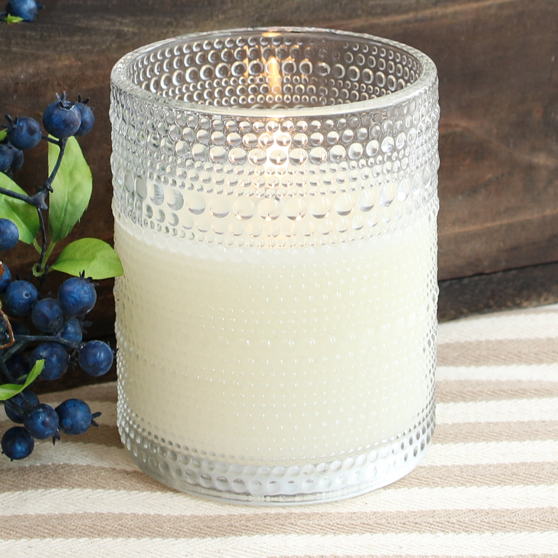 4" x 5" Hobnail Flameless Candle