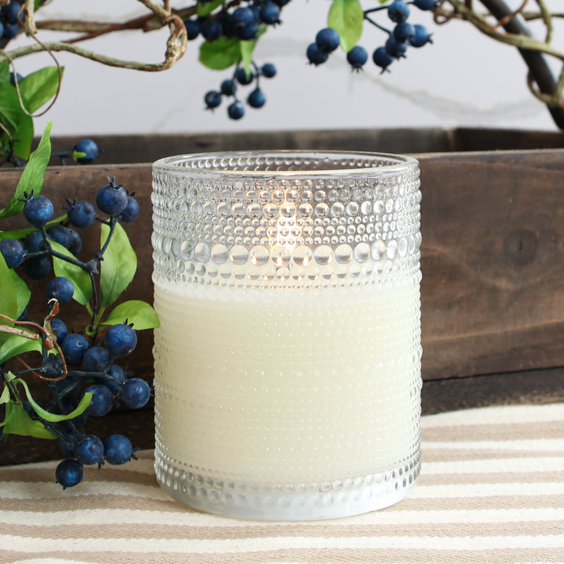 4" x 5" Hobnail Flameless Candle