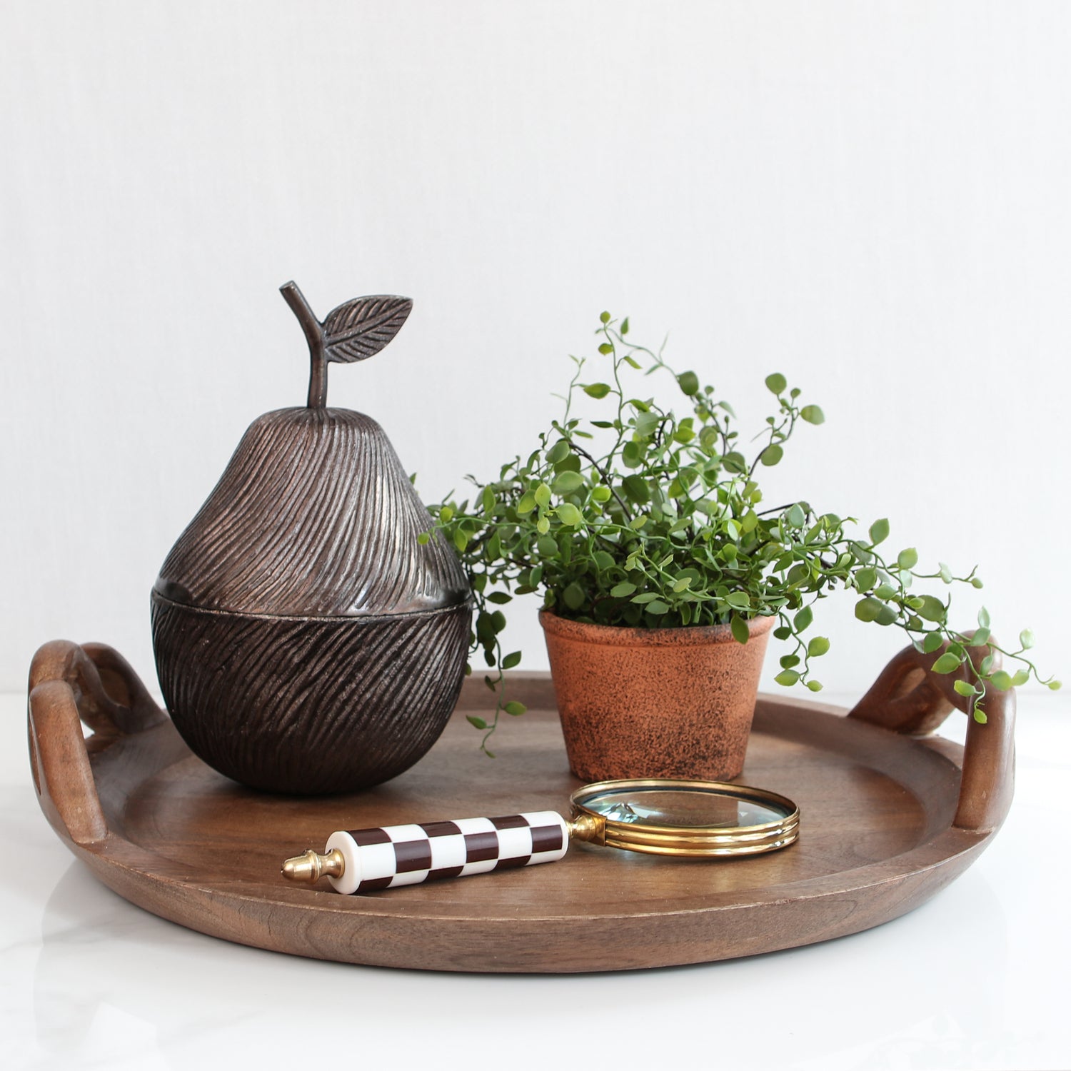 Antique Bronze Pear Jar - Interior Delights