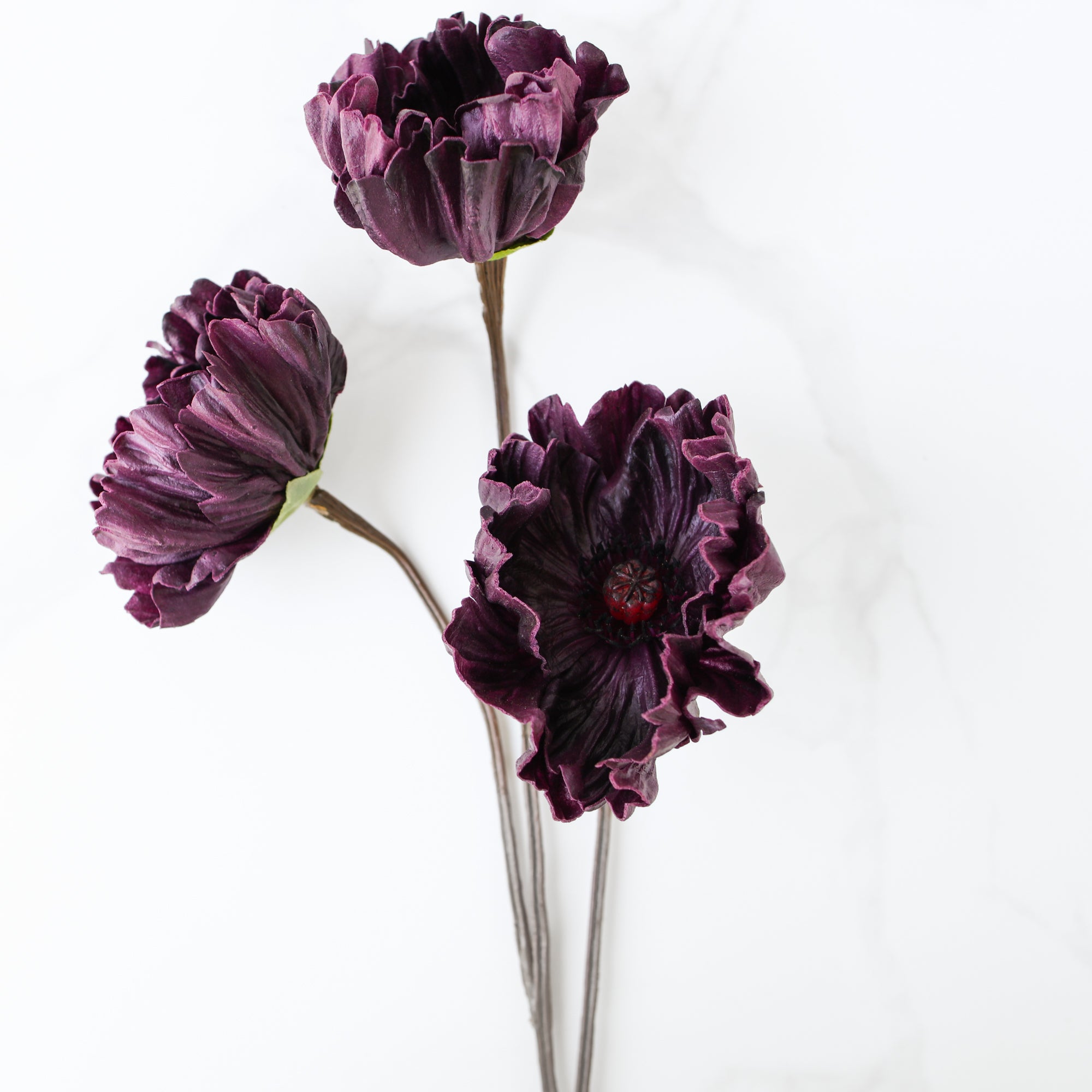 29" Real Touch Poppy, Dark Purple