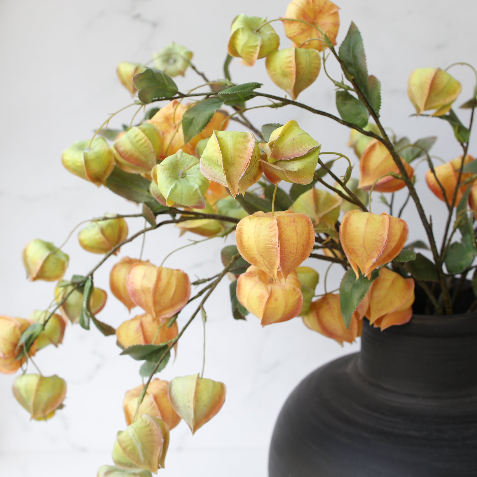 38” Lantern Bud Spray - Yellow
