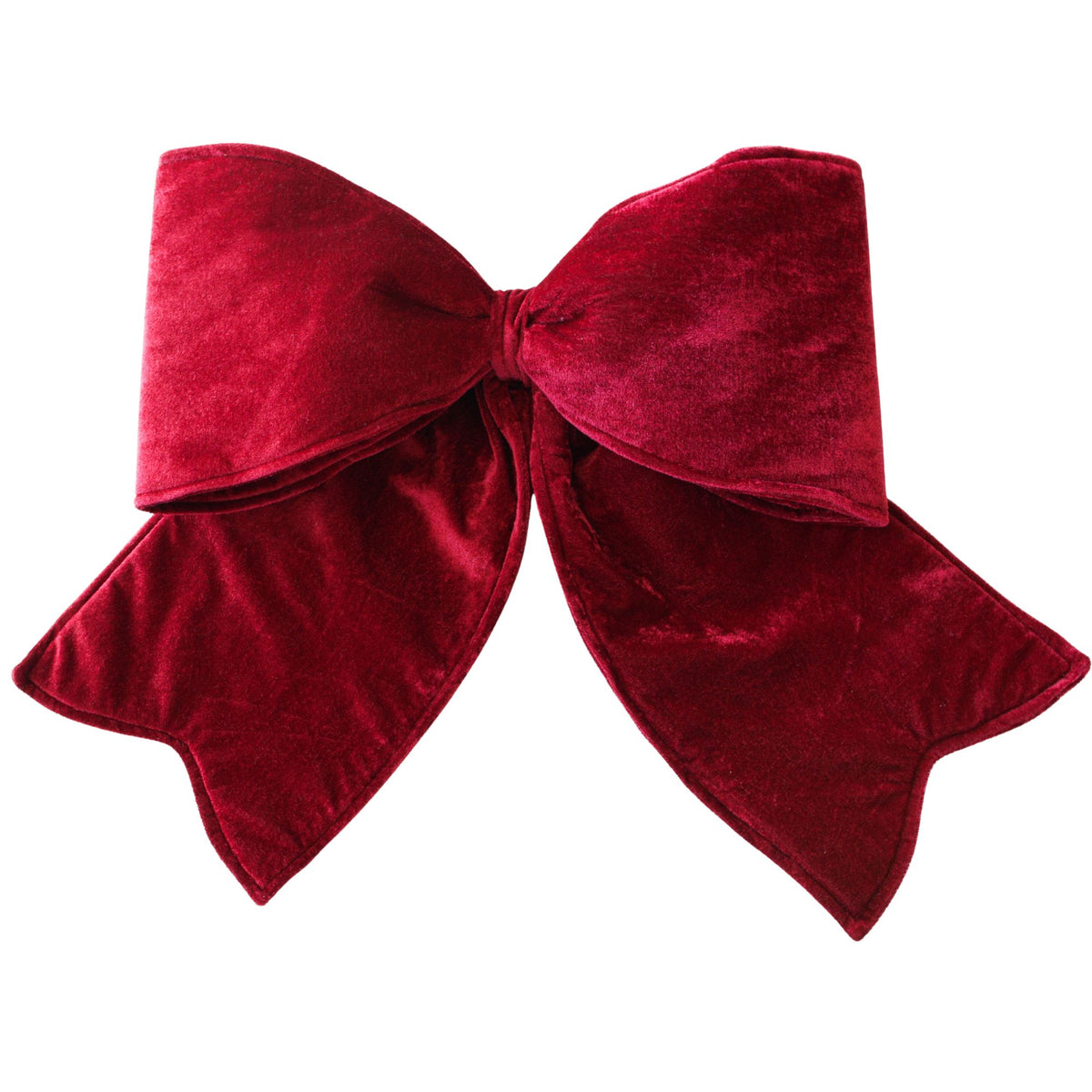 32" Large Cranberry Outdoor Velvet Bow, Set of 2