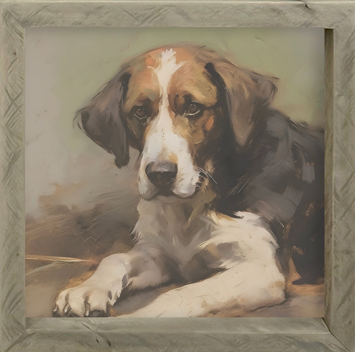 Vintage Dog 23x23 Thin Timberwood