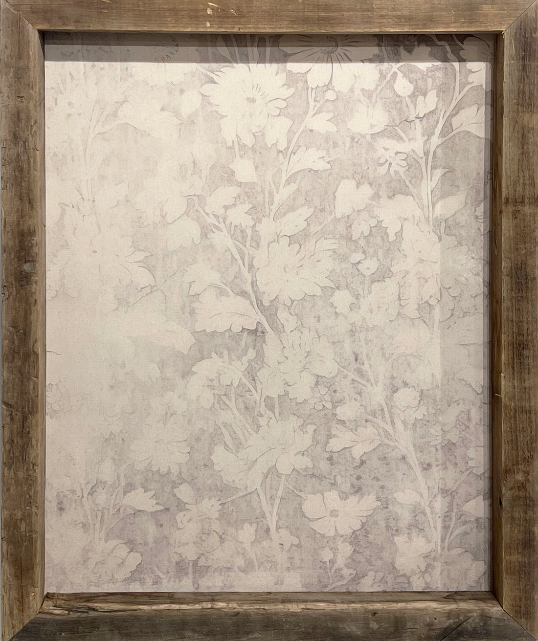 Close-up view of the TIMBERWOOD - Vintage Floral 34x44 artwork showcasing intricate floral patterns.