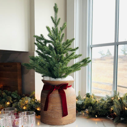 11.5” Brown Line Vase