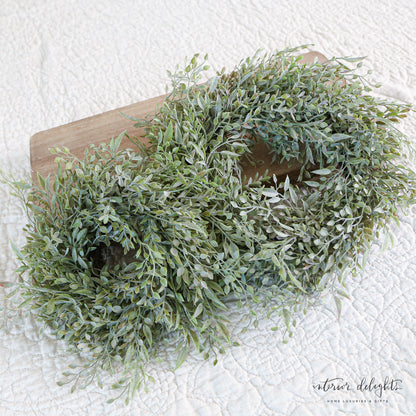 12” Mixed Sage Candle Ring