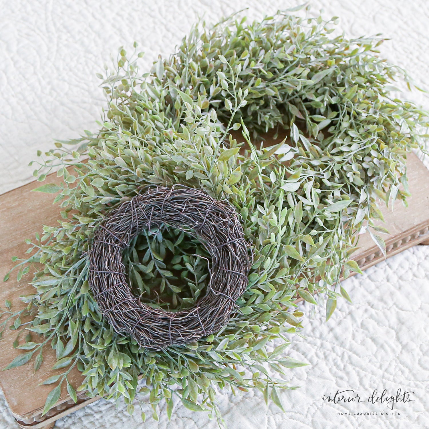 12 inch Mixed Sage Candle Ring
