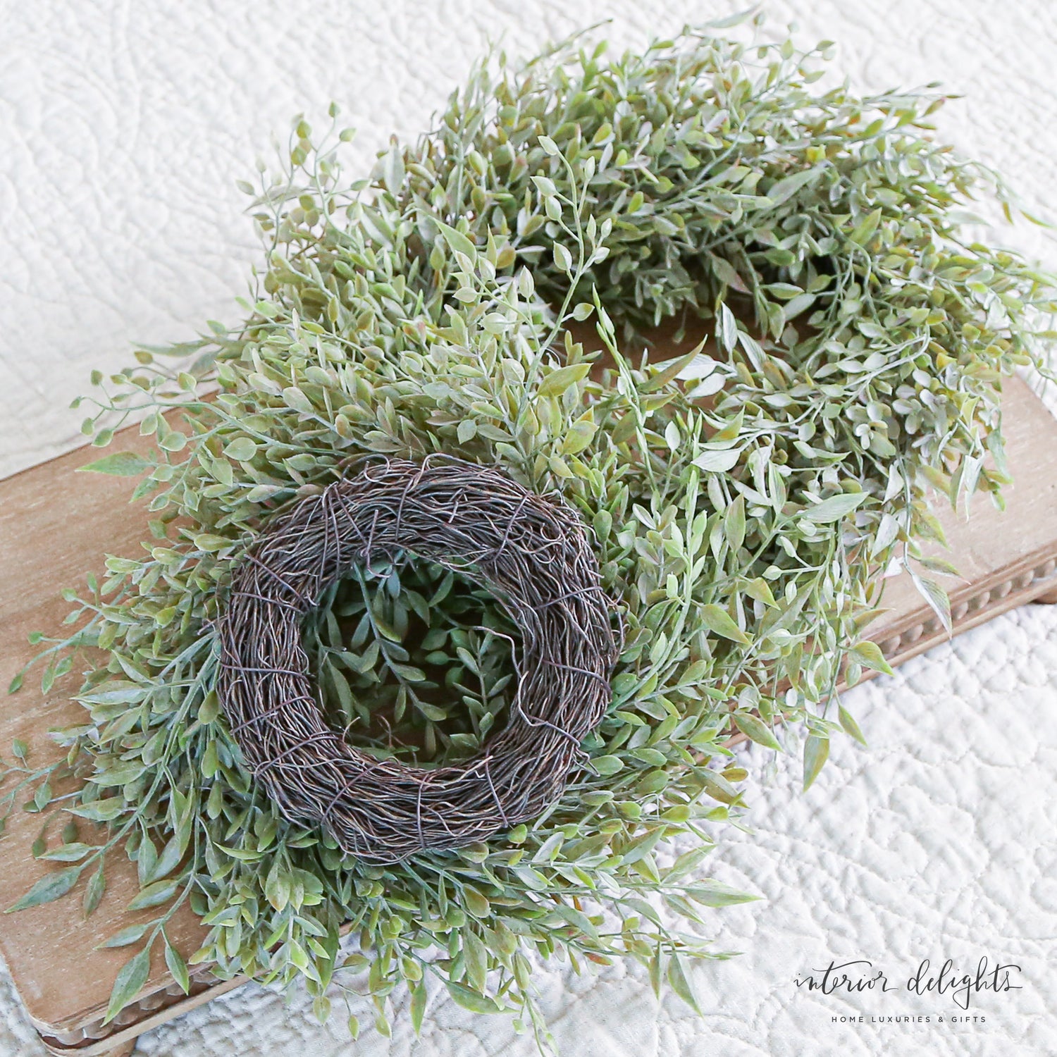 12” Mixed Sage Candle Ring