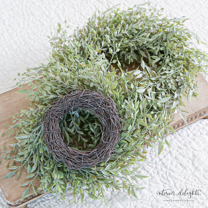 12” Mixed Sage Candle Ring