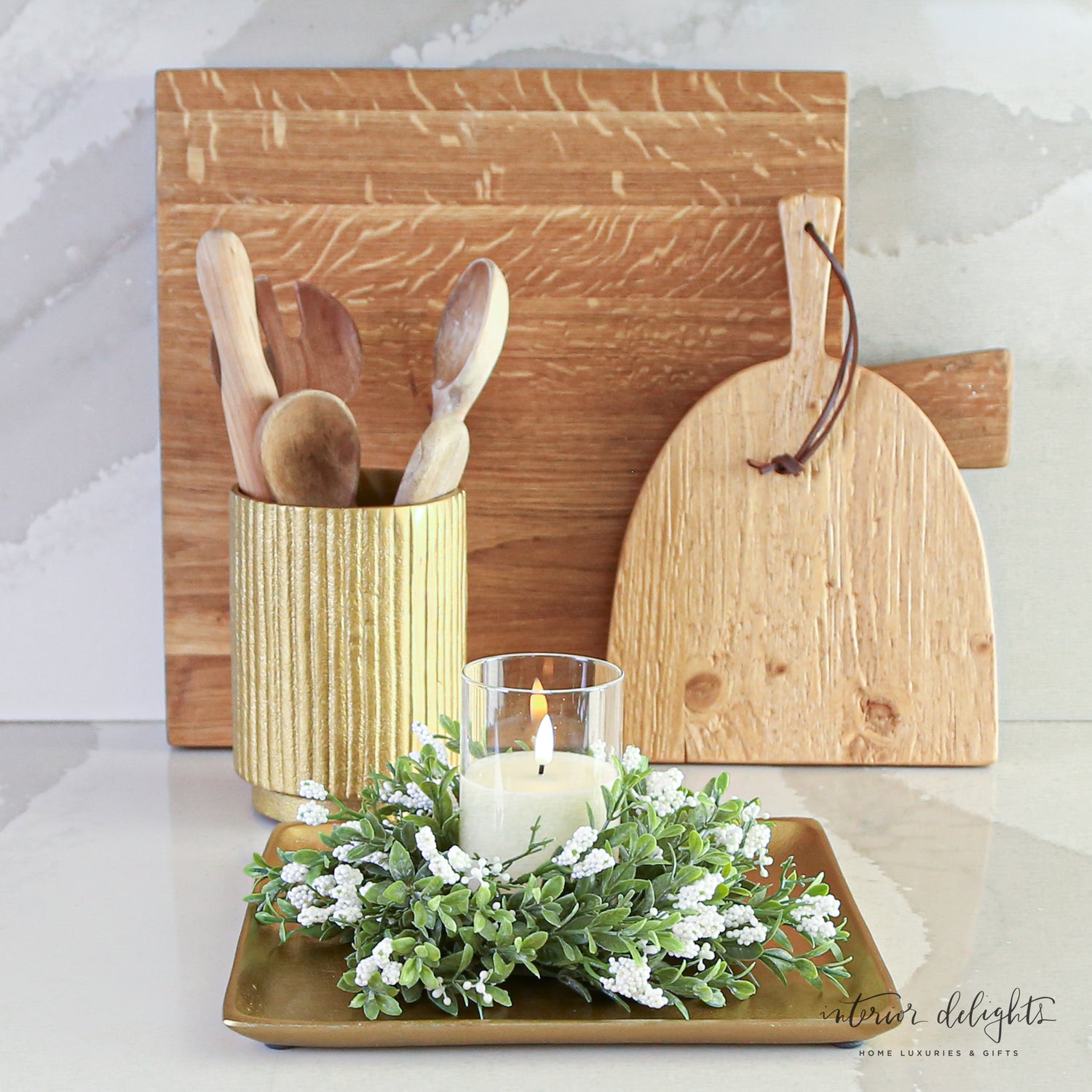 SALE Gold Flower Pot Interior Delights