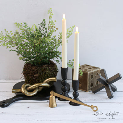 Flameless Taper Candles: Set of 2