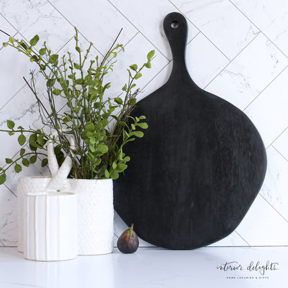 Black Wooden Board with Handle