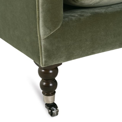 90&quot; Green Velvet Sofa