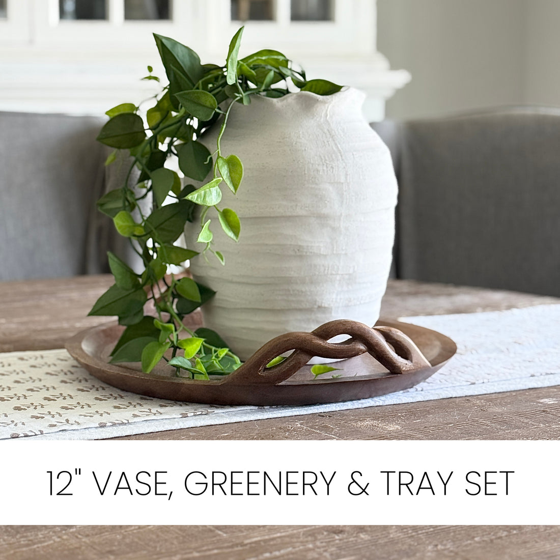 THE PHILO Curated Set: Tray, Vase and Philodendron Set