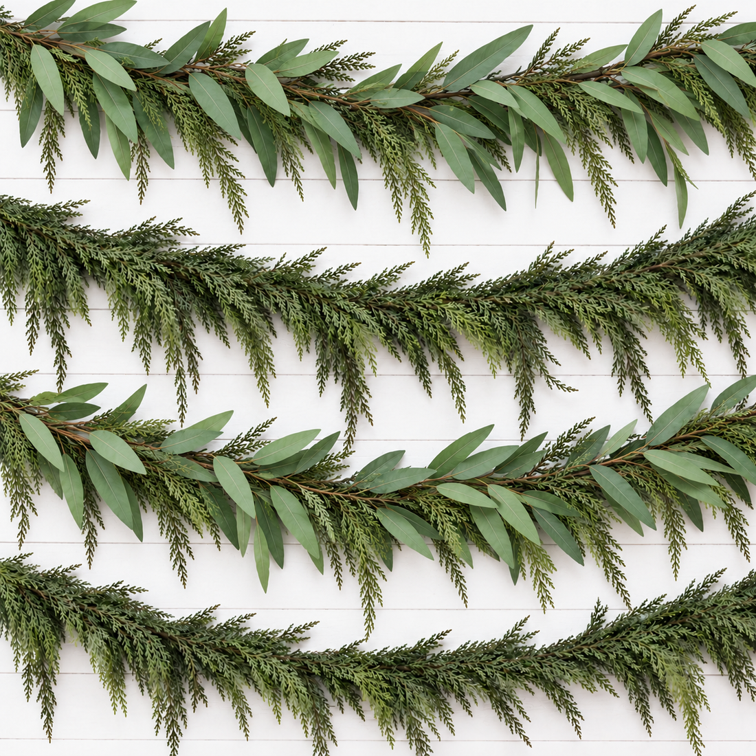 4 Pack Garland Bundle: 2 Cedar Eucalyptus &amp; 2 Cedar Garlands