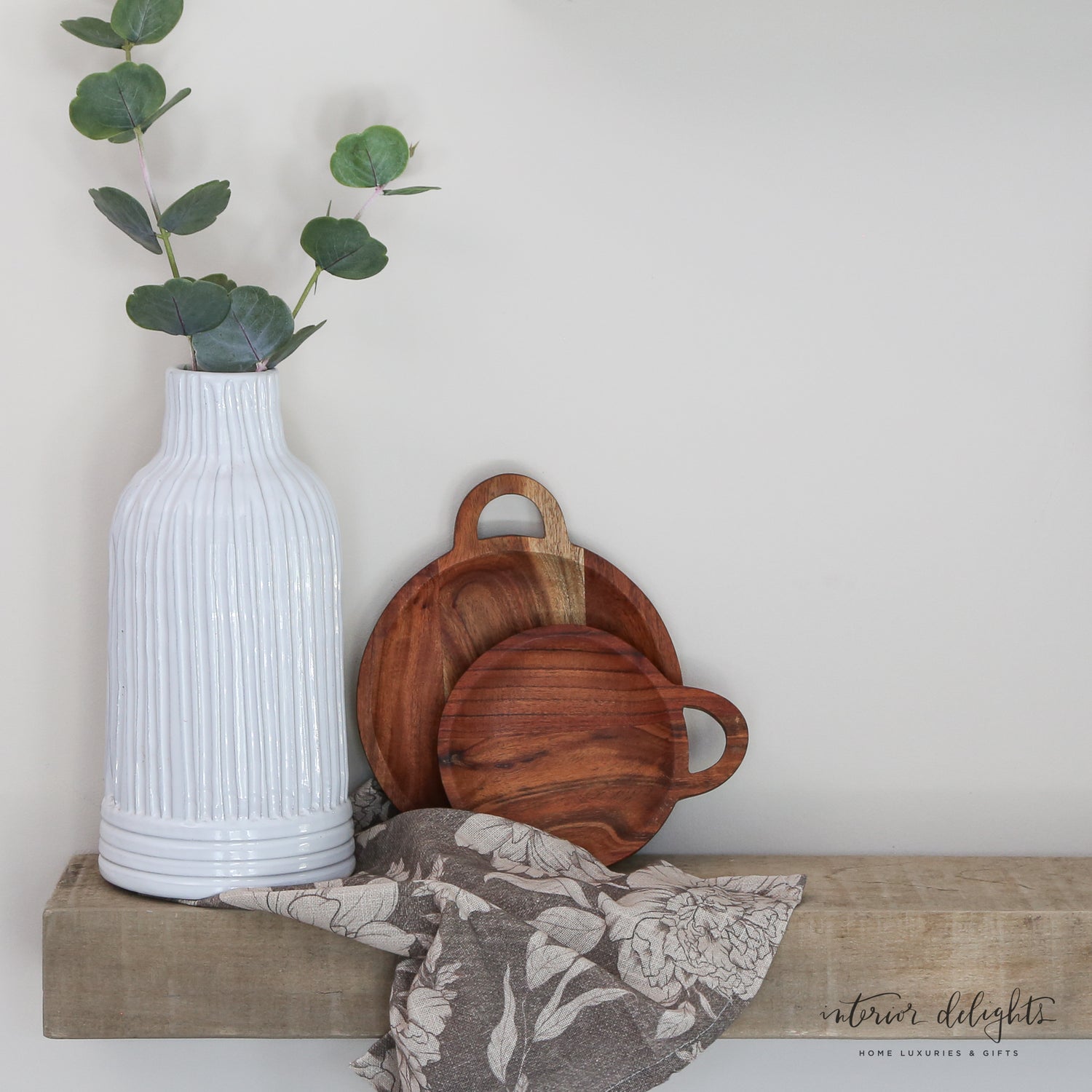 White Striped Vase