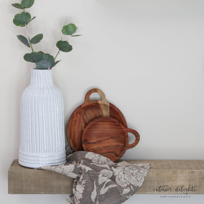 White Striped Vase