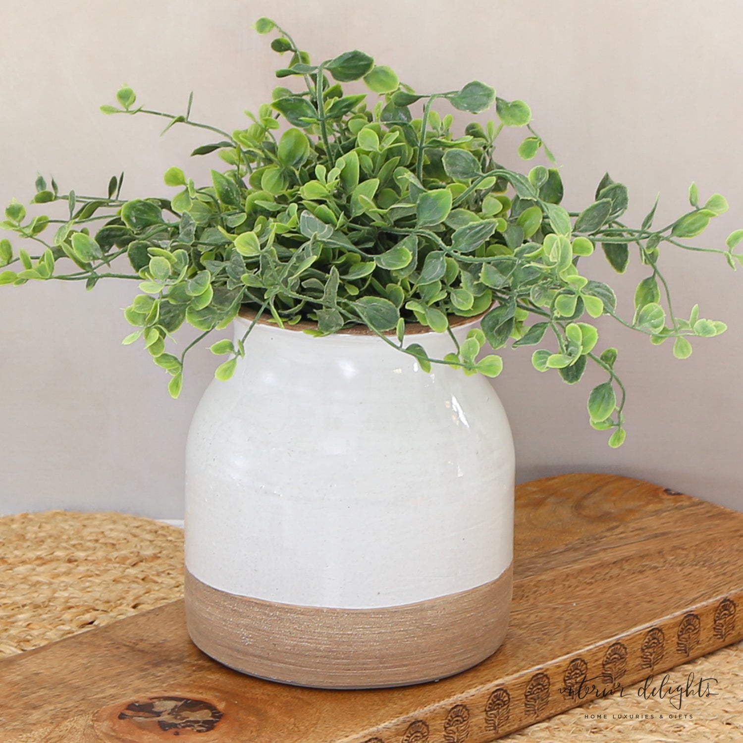 7&quot; Green Vine Pouf - Interior Delights