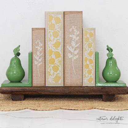 Cast Iron Pear Bookends