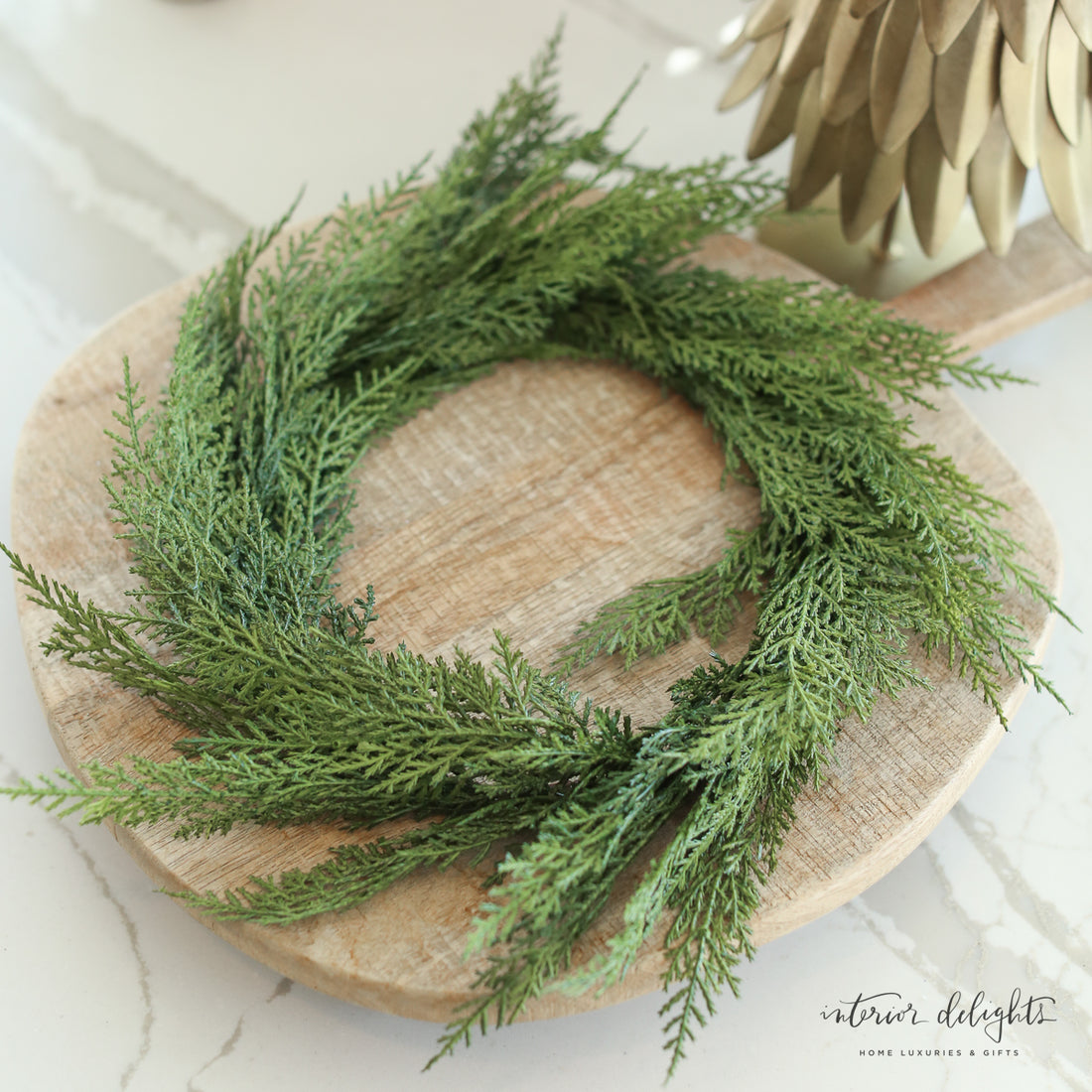 12in Cedar Wreath Candle Ring *