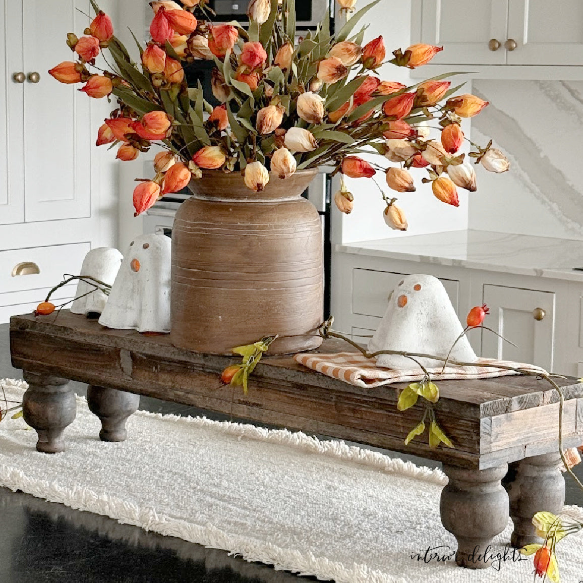 Rustic Footed Wood Riser - Interior Delights