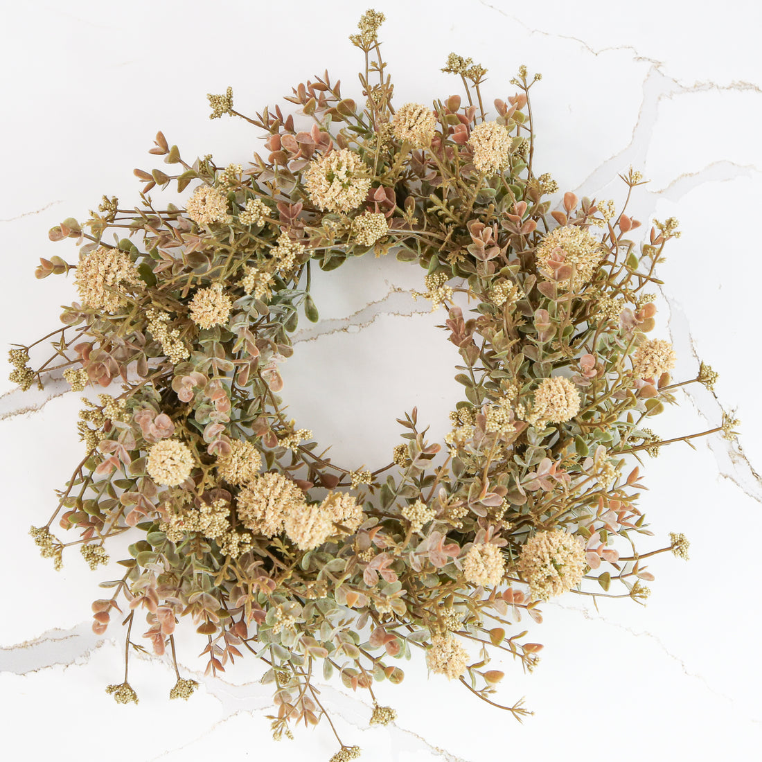 14” Cream Garden Candle Ring