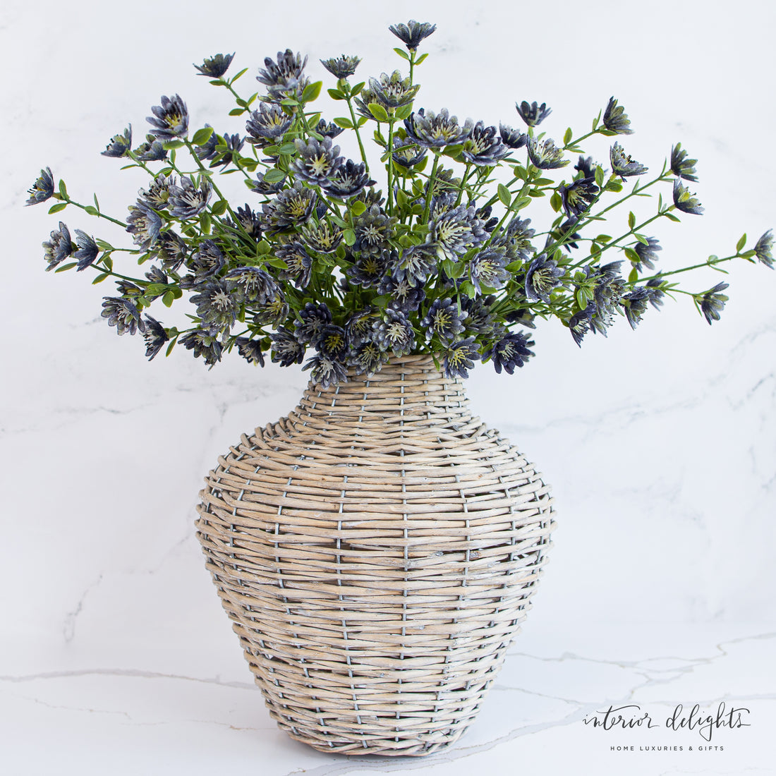 17&quot; Petite Blue Floral Stem