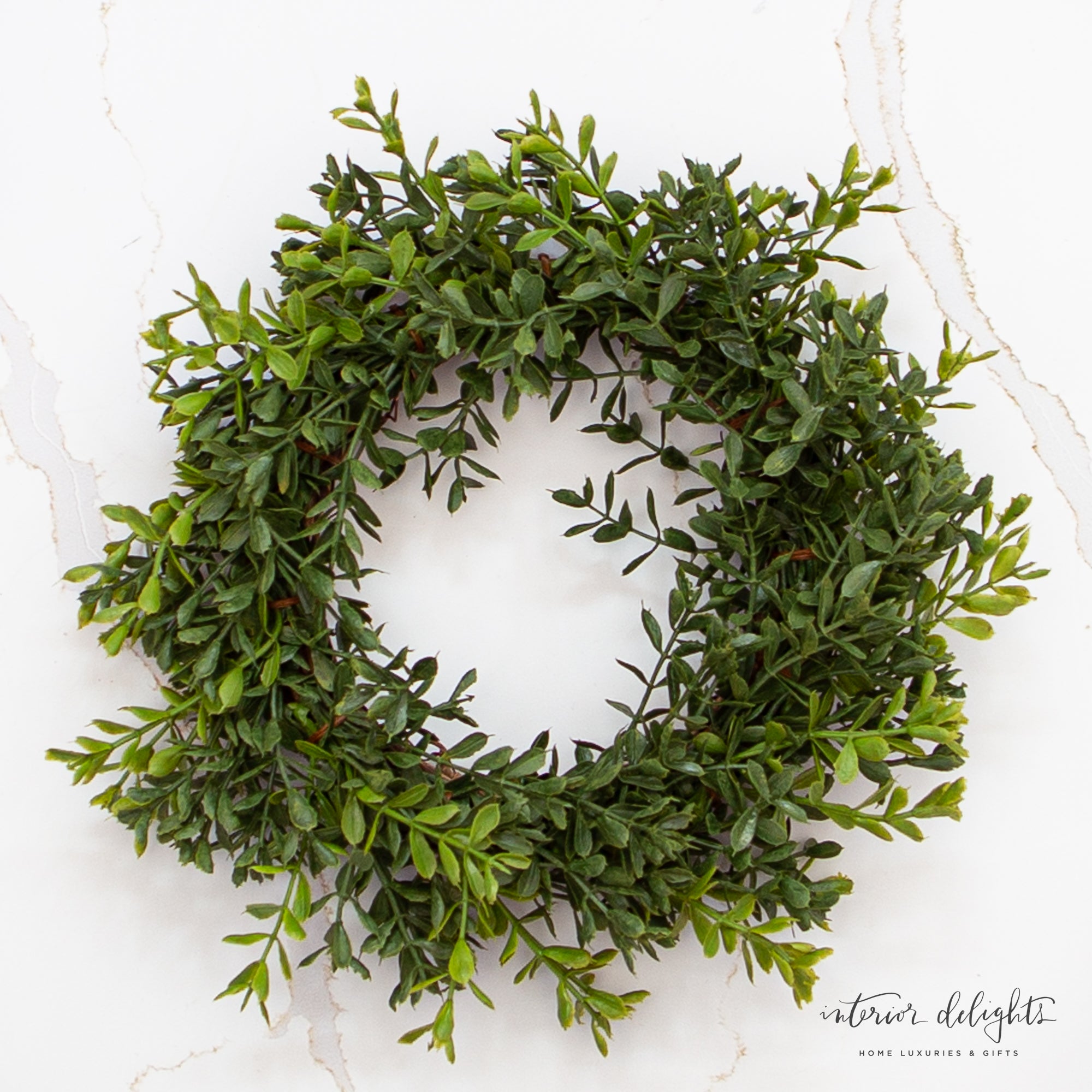 New England Boxwood Candle Ring- 10in