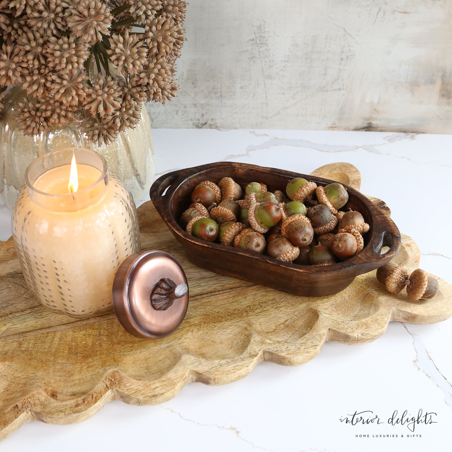 Close-up of Pumpkin Spice Candle in Pumpkin Hobnail Jar, showcasing the textured jar and warm autumn scents.