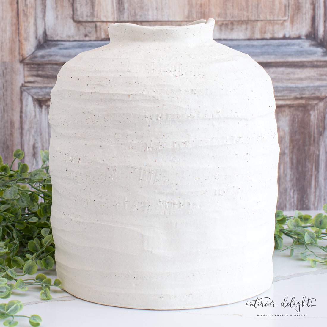 Ivory Stoneware Vase