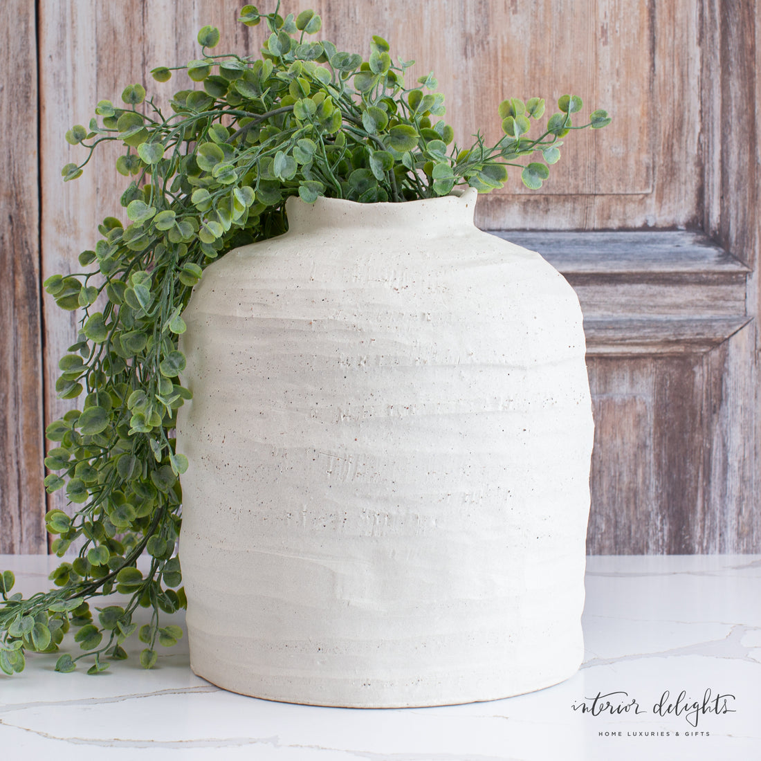 Ivory Stoneware Vase