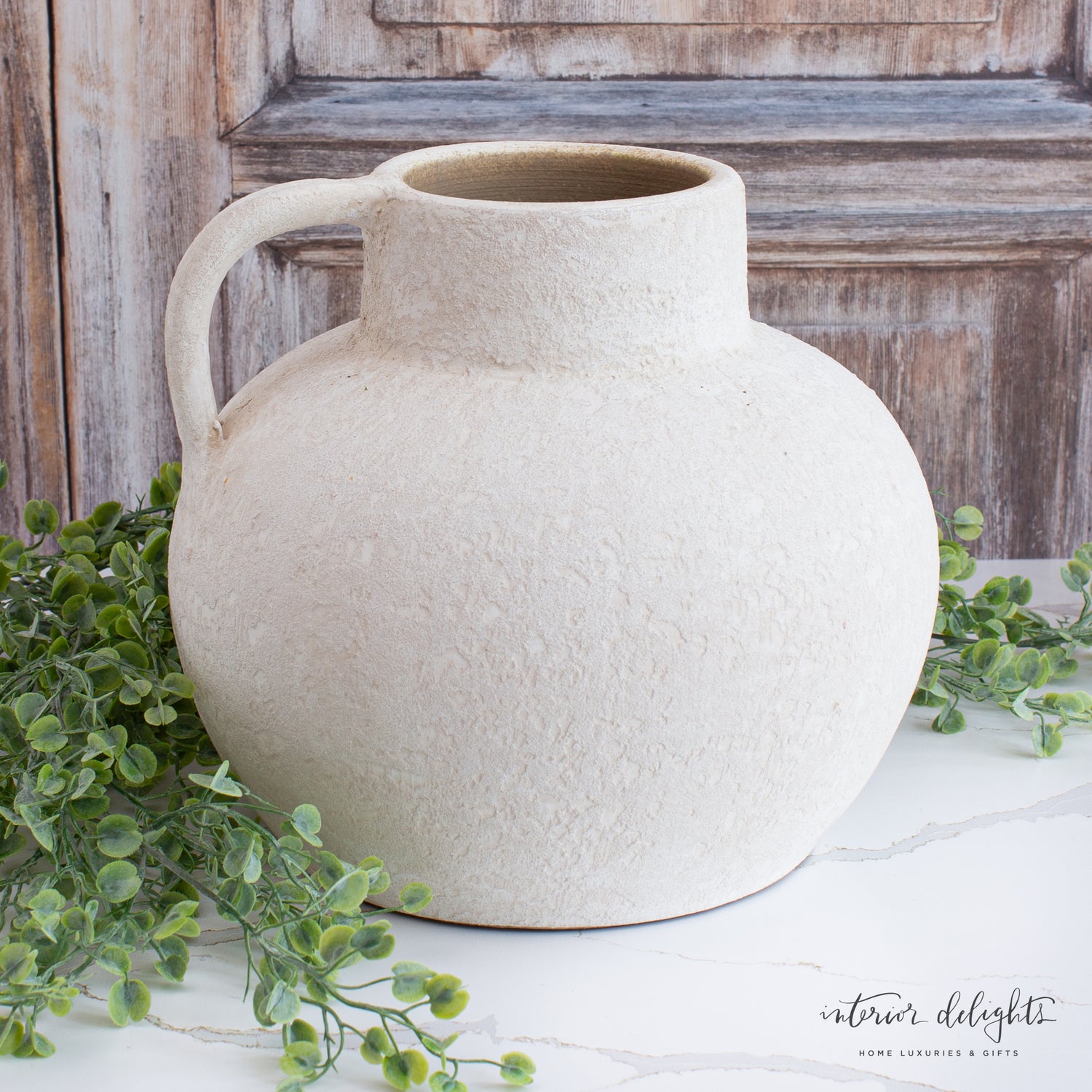 Terracotta Jug Vase with Handle