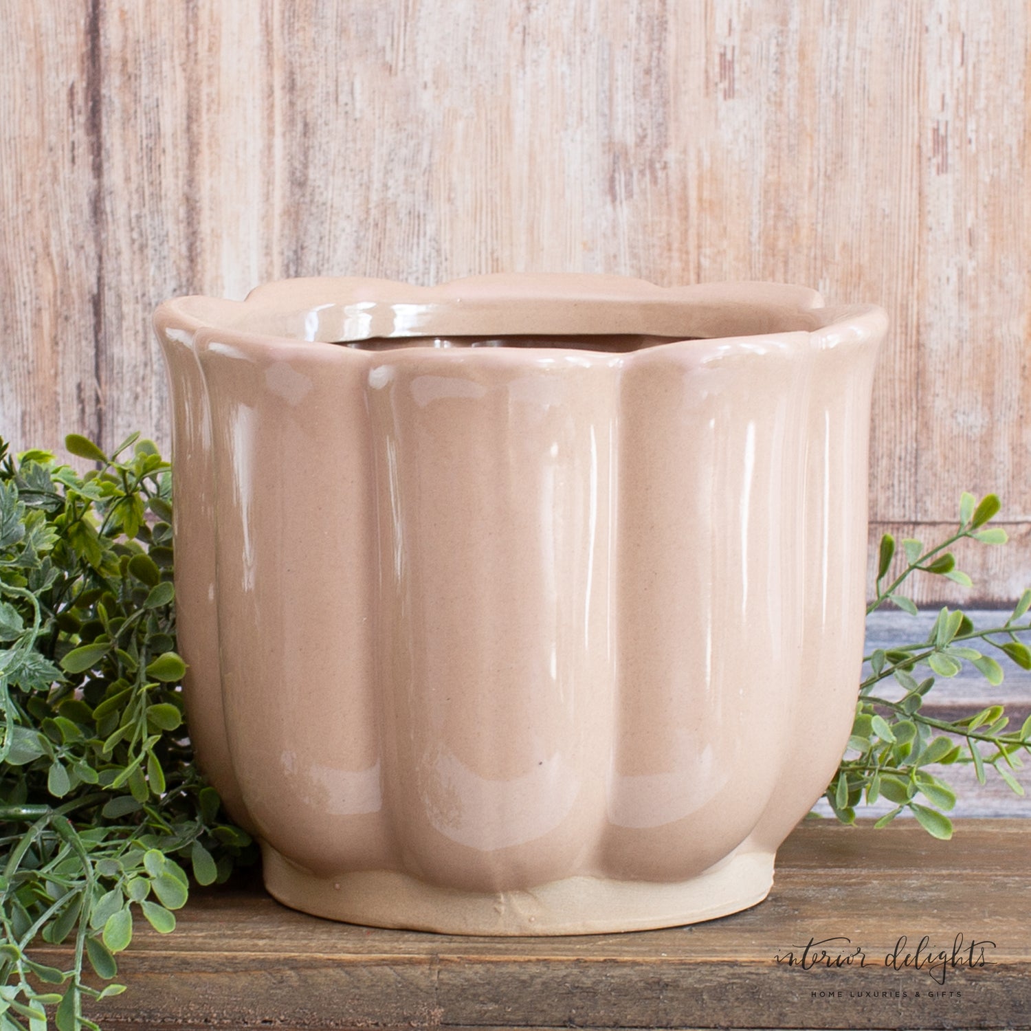 Mauve Stoneware Planters- Set of 3