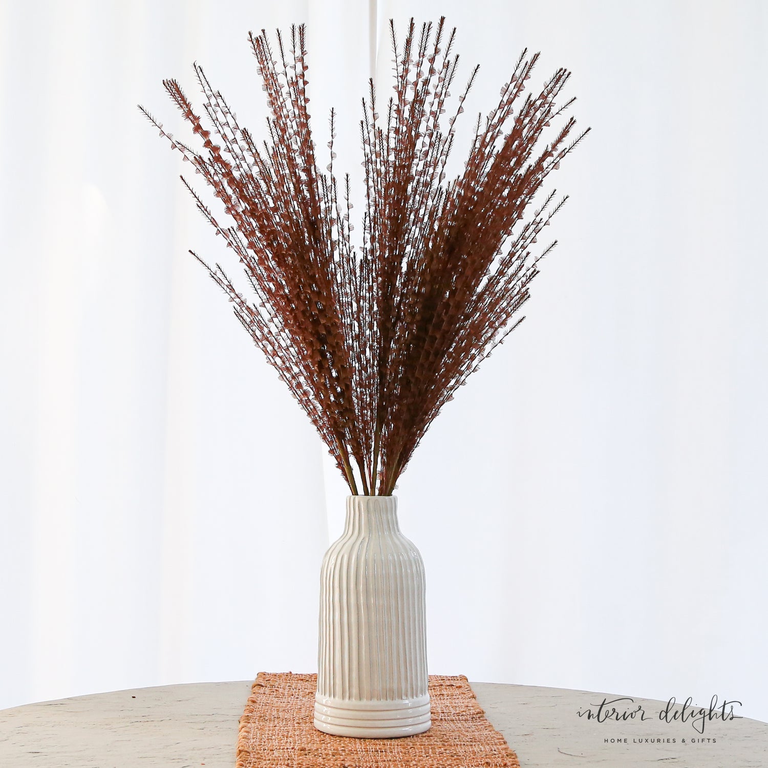 White Striped Vase