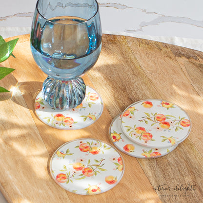 Printed Pattern Glass Coasters- Set of 8