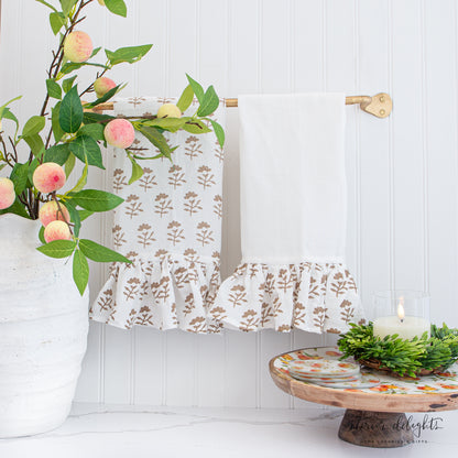 12” Ivory Scalloped Top Stoneware Vase
