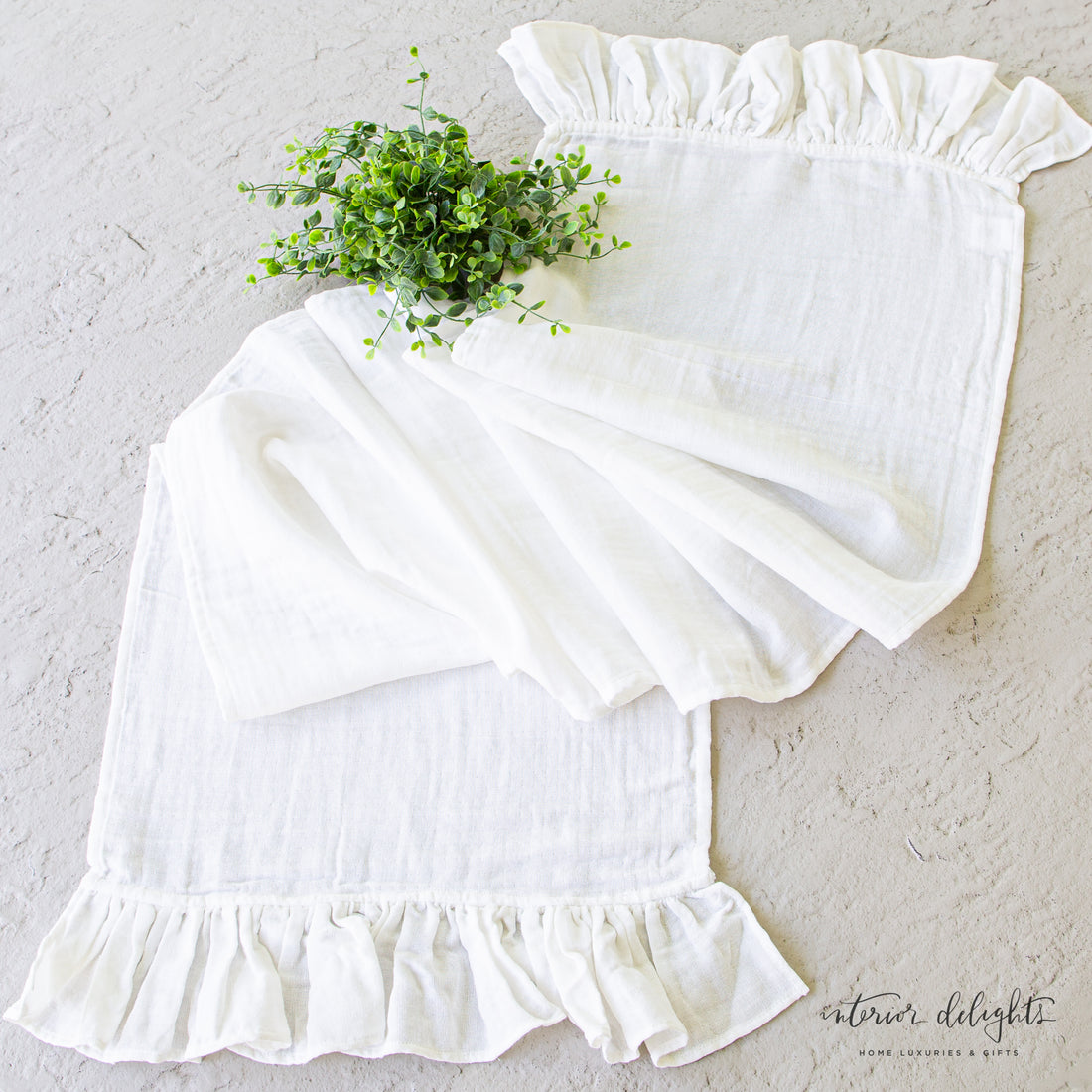 Molly White Layering  Ruffle Runner