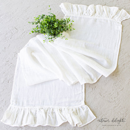 Molly White Layering  Ruffle Runner