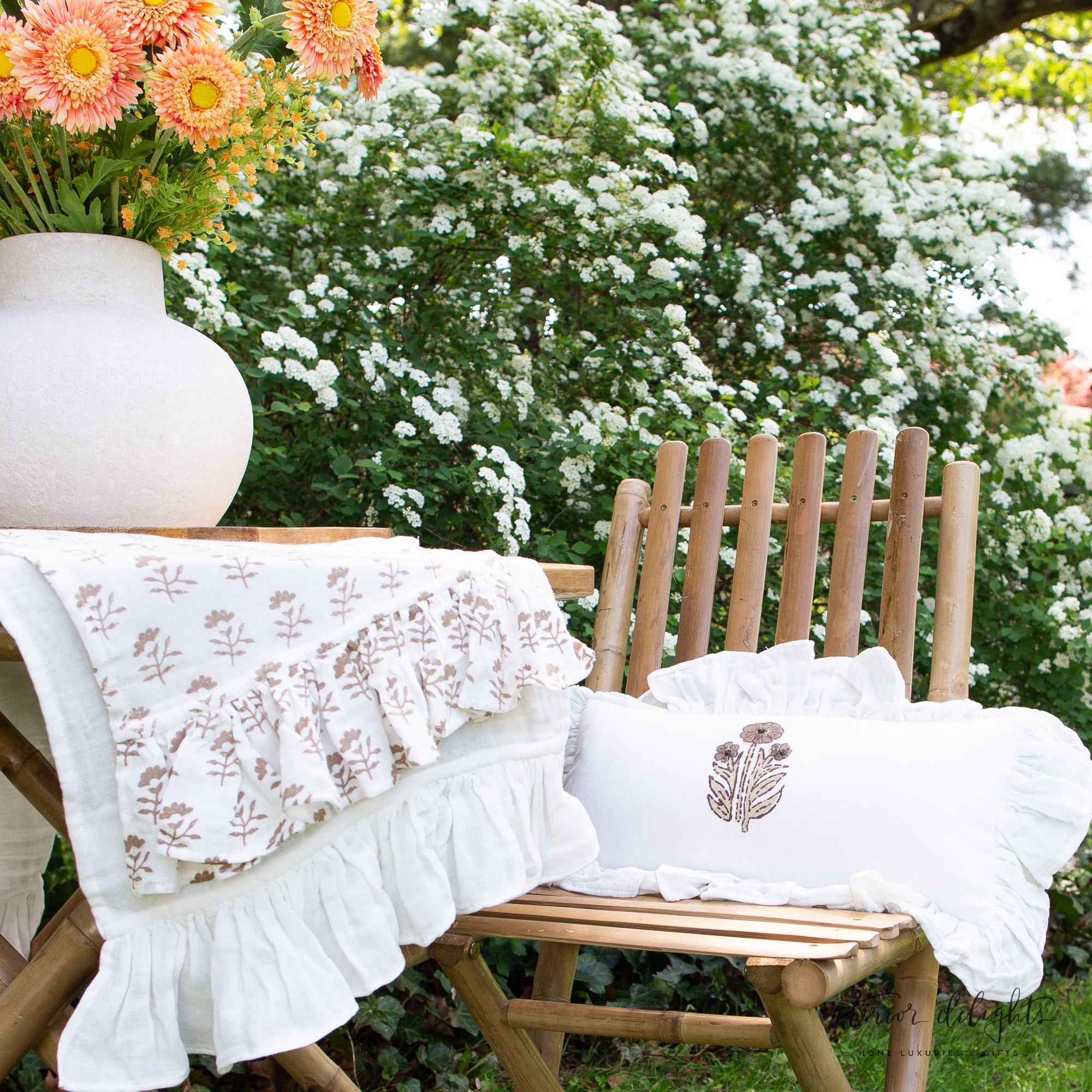 Molly White Layering  Ruffle Runner