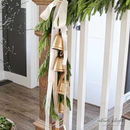 Vintage Flared Bells on Jute Hanging Rope *