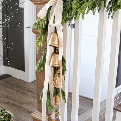 VOLUME BUY Vintage Flared Bells on Jute Hanging Rope Set of 6