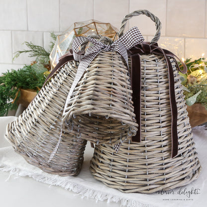 Holiday Willow Bells- Set of 3 (Ribbon not included)