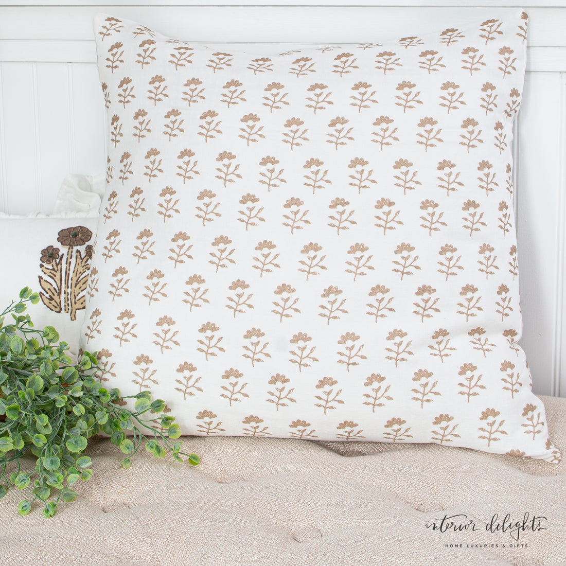 Molly Neutral Block Print Pillow